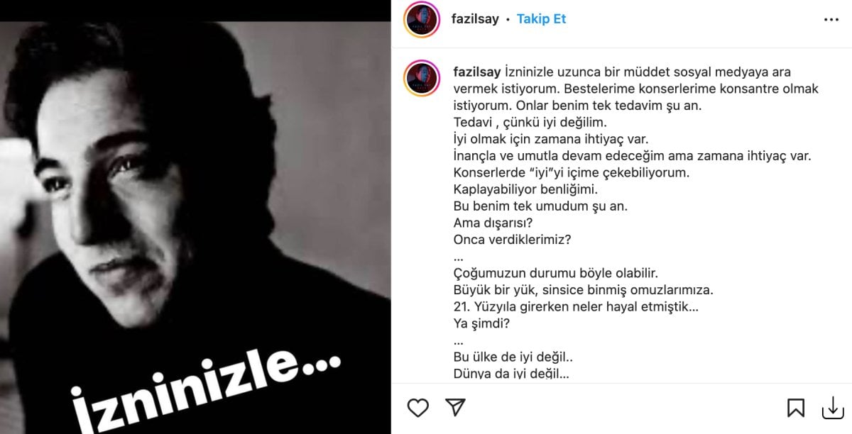 Fazıl Say: İyi değilim