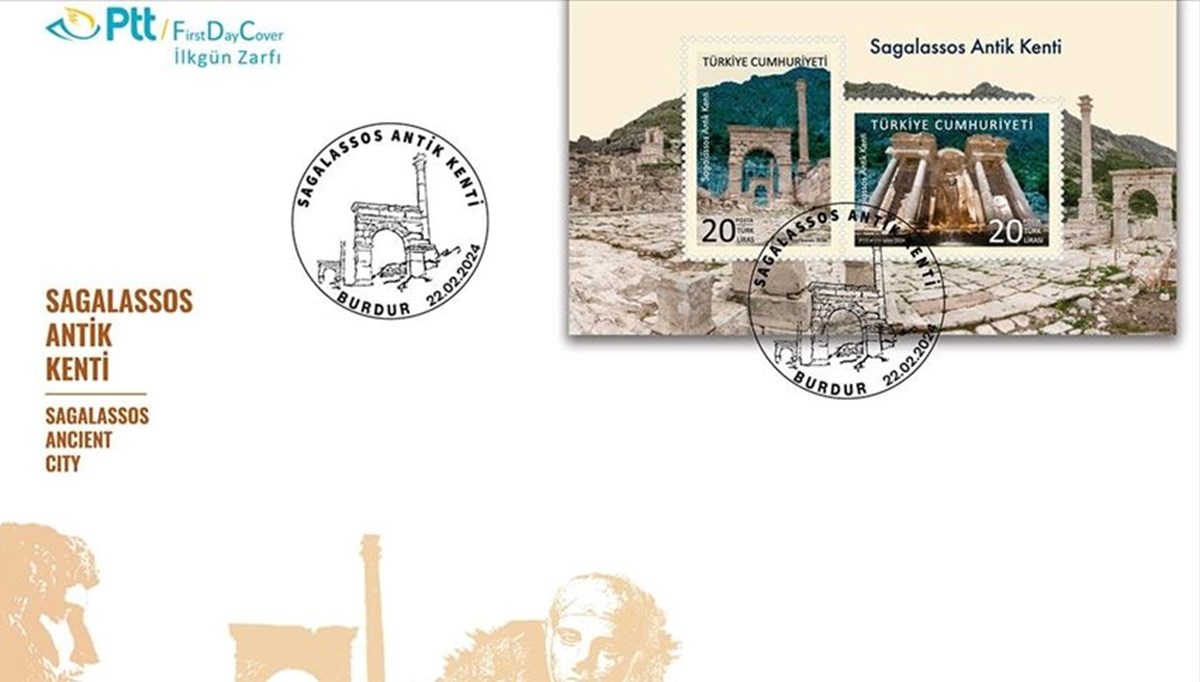 PTT'den Sagalassos Antik Kenti konulu anma pulu ve ilk gün zarfı
