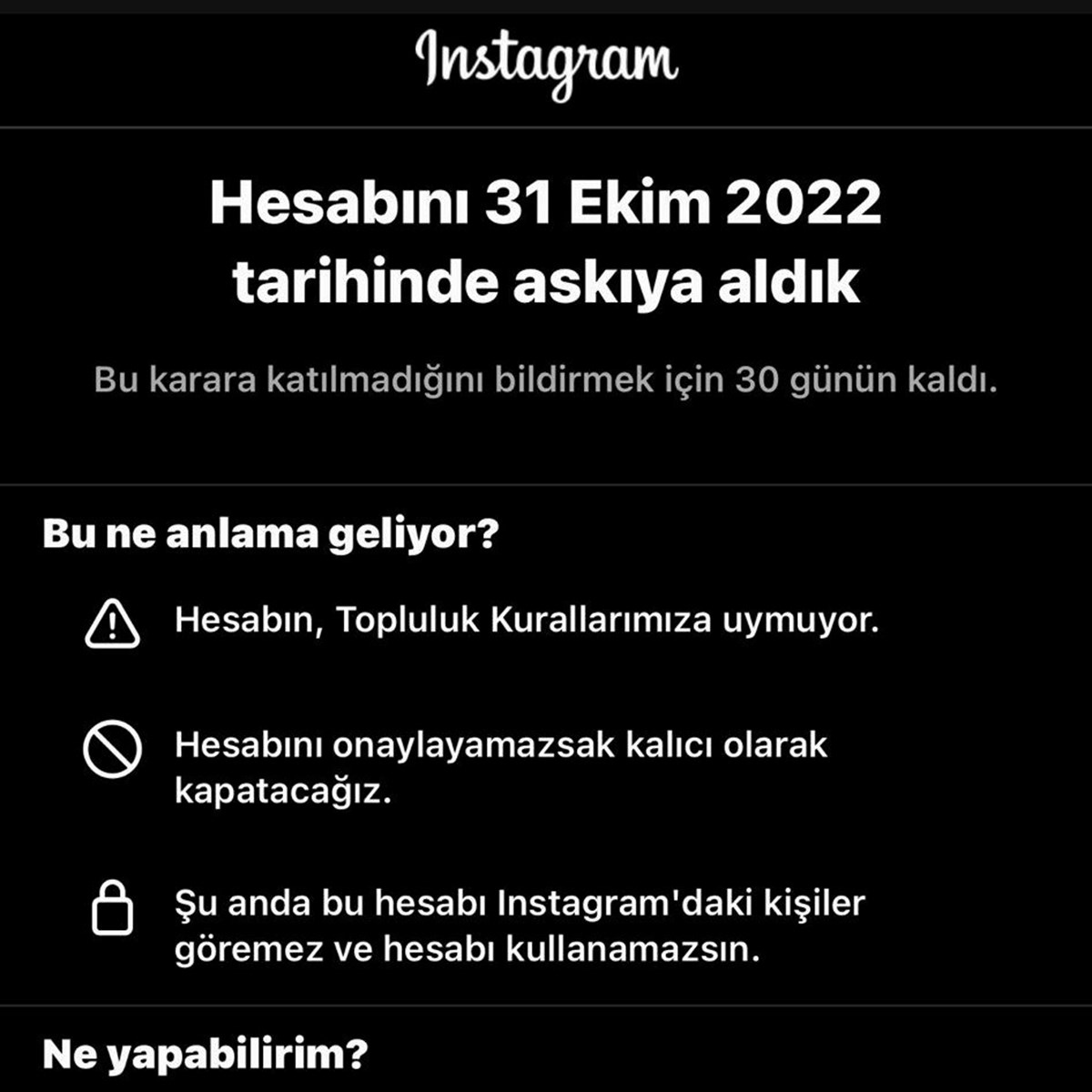 Çok sayıda Instagram kullanıcısı hesaplarının askıya alındığından şikayetçi oldu.