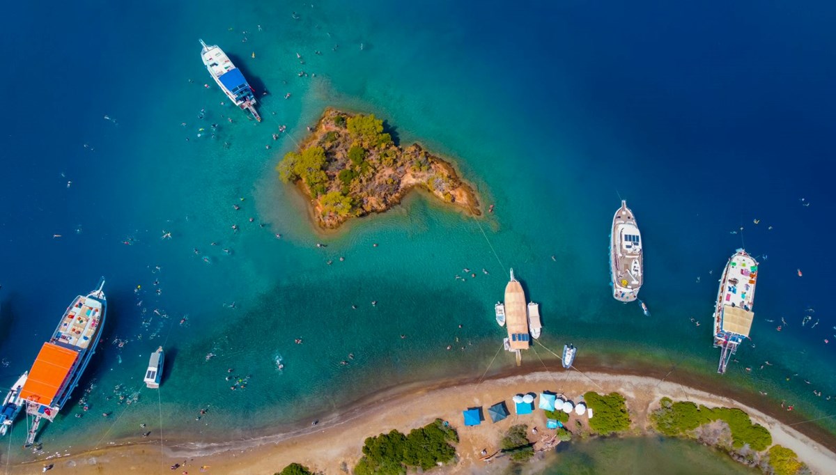 Mavi turun adresi Göcek yabancı turistlerle hareketlendi