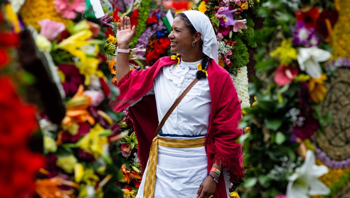 Kolombiya'daki Medellin Çiçek Festivali