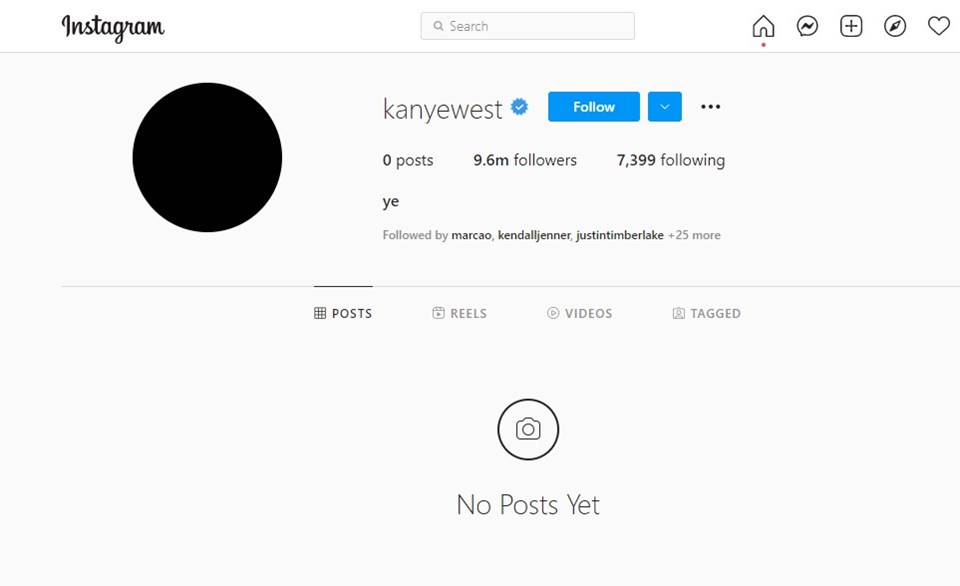 Kanye West, Instagram hesabını sıfırladı - 2