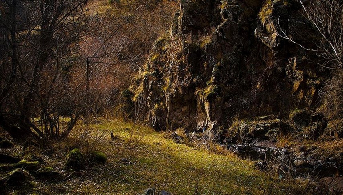 Erzurum'daki Karanlıkdere Kanyonu doğal güzelliğiyle dağcıların rotasında