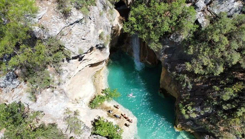 Antalya'daki Gümüşdamla Kanyonu doğaseverlerin rotasında