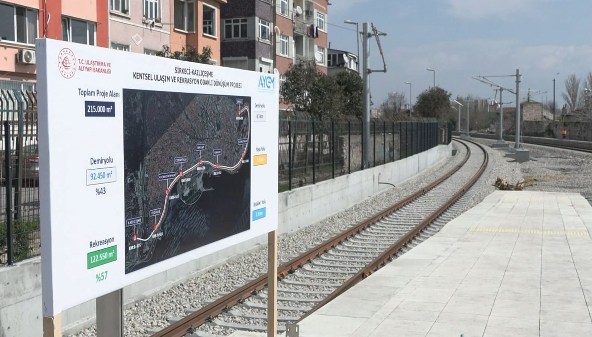 Sirkeci-Kazlıçeşme Raylı Sistem Hattı'nın yüzde 87'si tamamlandı