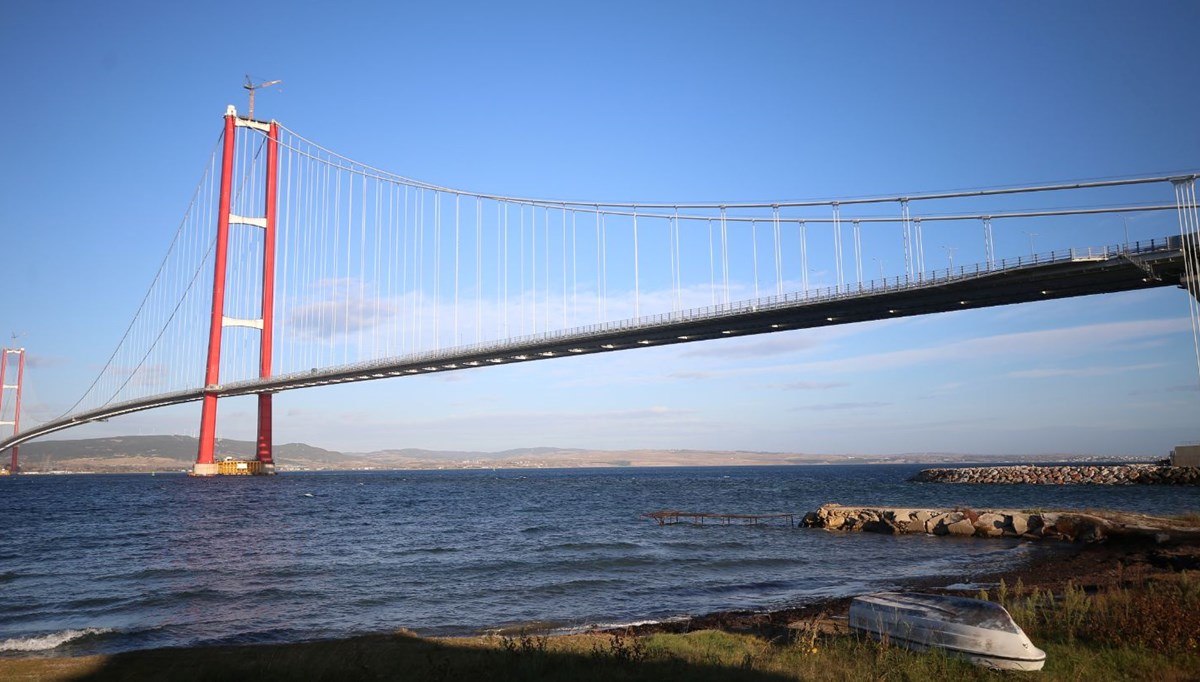 1915 Çanakkale Köprüsü'nde top mermileri için kaideler kurulmaya başlandı