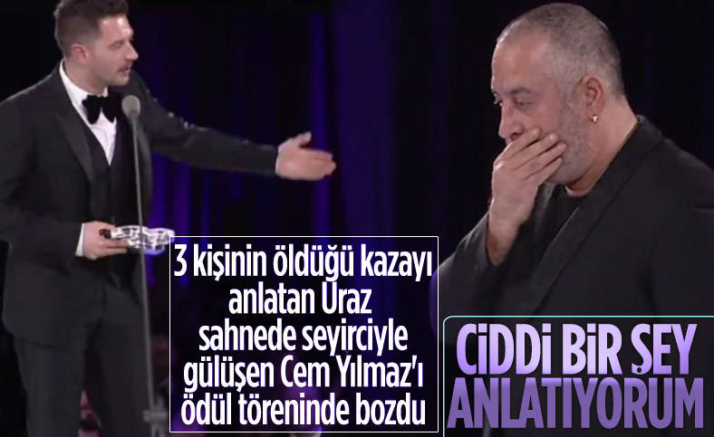 Cem Yılmaz'a kızdı. Ciddi birşey anlatıyorum dedi.