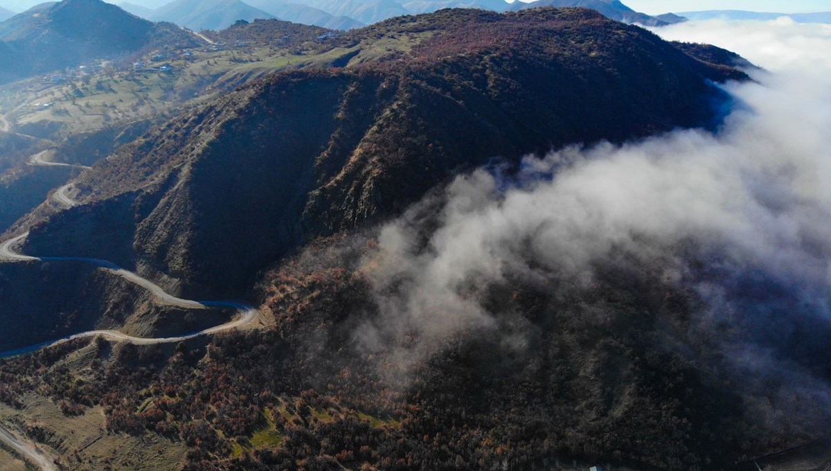 Tunceli dağları sise büründü