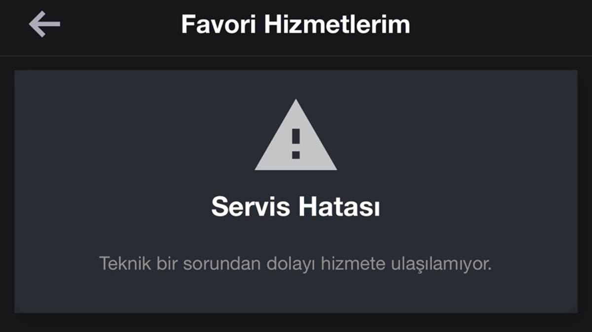 e-devlet uygulamasına girenlerin karşılaştığı hata.