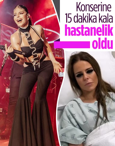 Simge Sağın konser öncesi hastaneye kaldırıldı