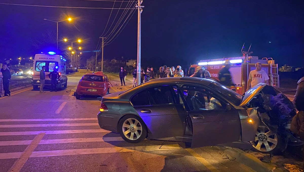 Aydın'da iki otomobil çarpıştı: 1 ölü